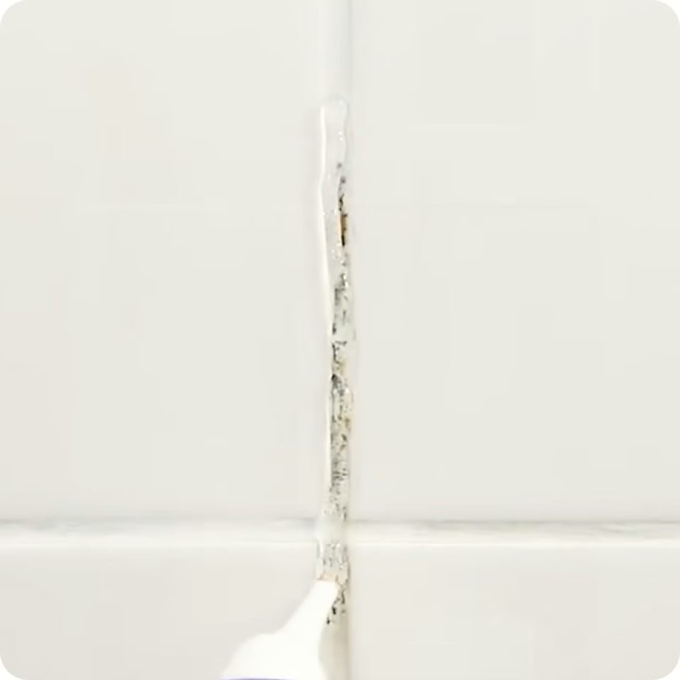 NuroClean gel applied to tile grout